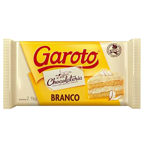 Barra de Chocolate Branco Garoto 2,1KG