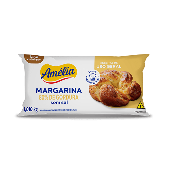 MARGARINA AMELIA USO GERAL SEM SAL 1,010 KG 