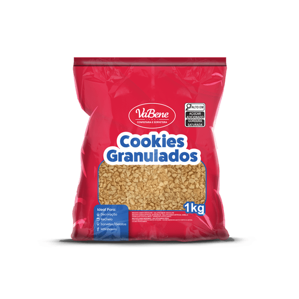 COOKIES GRANULADO SABOR BAUNILHA 1KG VABENE