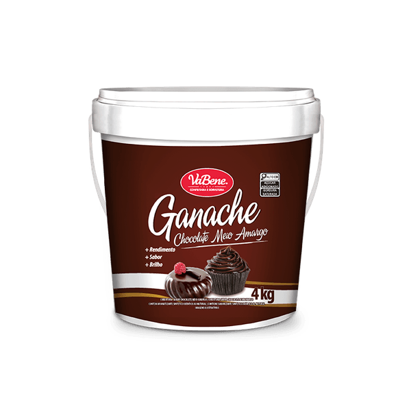 GANACHE SABOR CHOCOLATE MEIO AMARGO 4KG VABENE