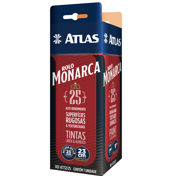 Rolo Lã Sintética 23cm Altura 25mm - MONARCA 732/25 - ATLAS