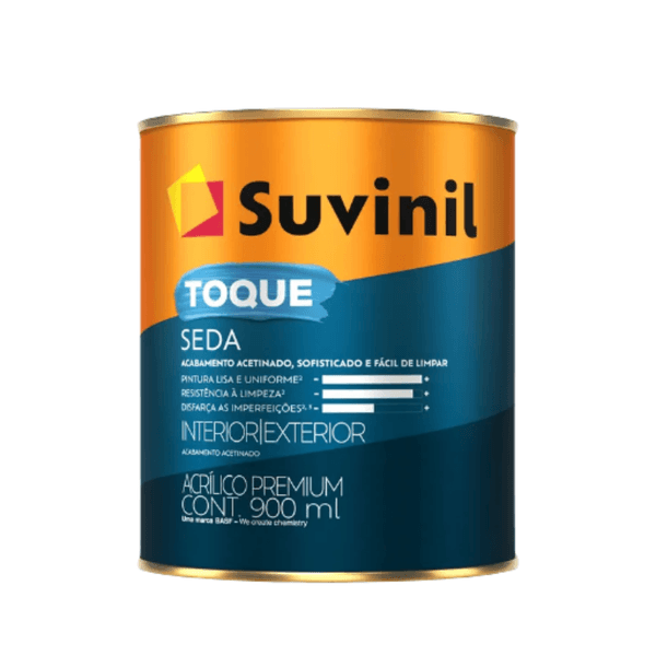 Tinta Acrilica Acetinado Branco 900ml TOQUE SEDA - SUVINIL