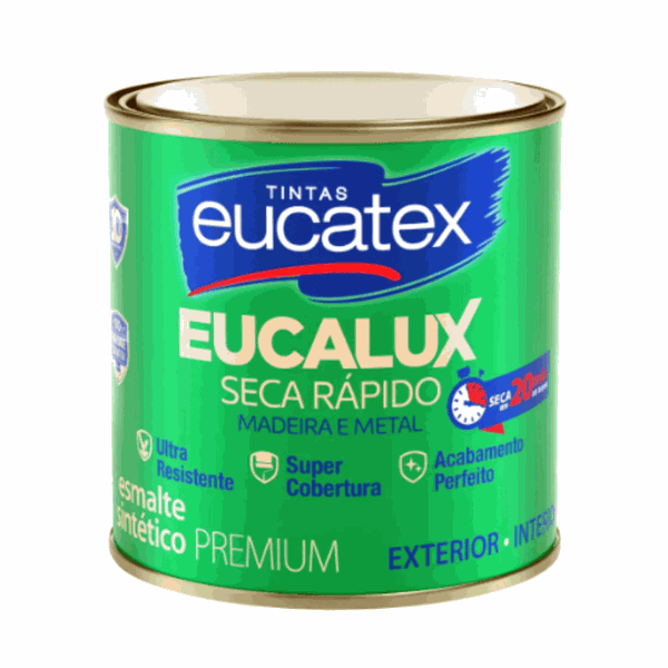 Esmalte Sintético Brilhante Prêmium 900ml - EUCALUX SECA RÁPIDO - EUCATEX