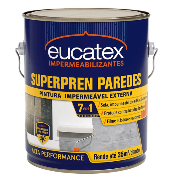 Impermeabilizante Parede 7 EM 1 Branco 3,6Kg - SUPERPREN - EUCATEX