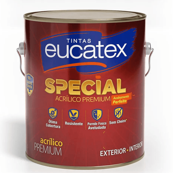 TINTA ACRILICA FOSCO (ESCOLHA A COR) 3,6 LITROS - EUCATEX SPECIAL PREMIUM