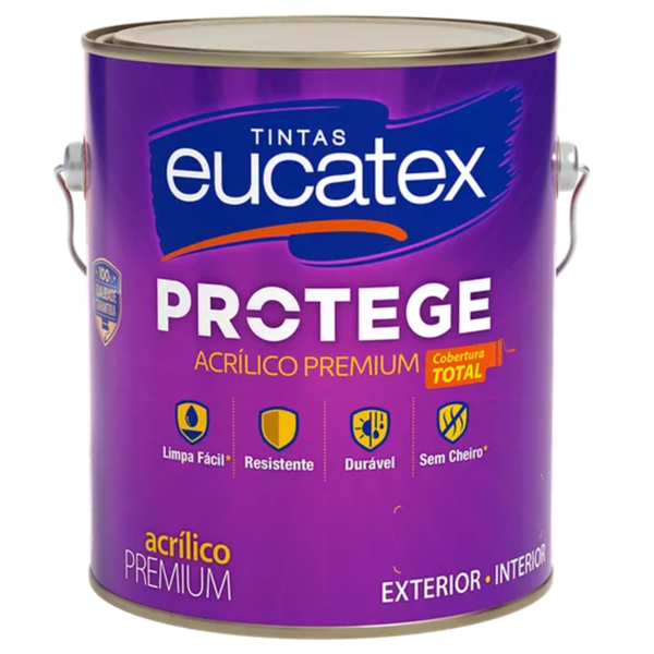 Tinta Acrílica Fosco Eucatex Protege 3,6L - (Escolha Cor) *