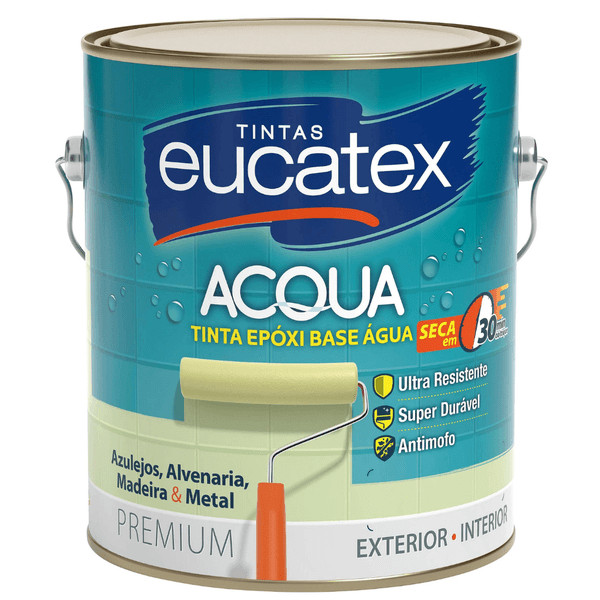 Tinta Esmalte Epoxi Branco 3,6L Base Água - Eucatex