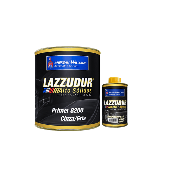 KIT Primer Poliuretano Cinza 8200 800ml + Endurecedor 8110 100ml - LAZZURIL SHERWIN WILLIAMS
