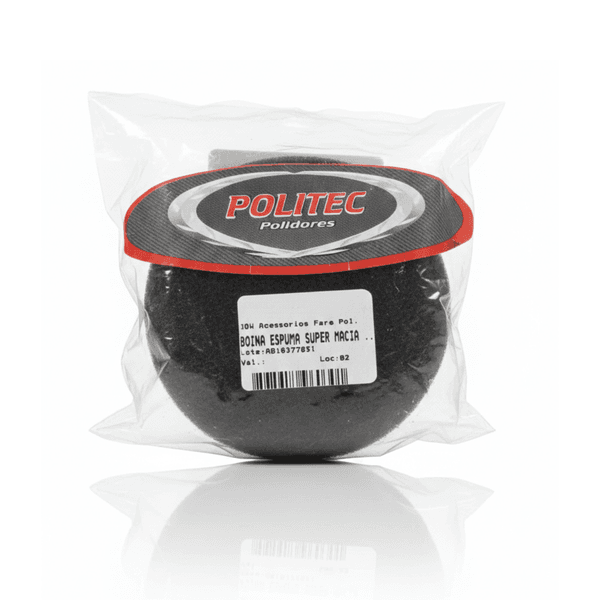 Boina De Espuma Preta Super Macia 3" - POLITEC
