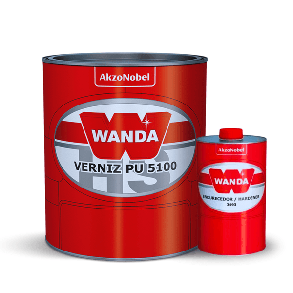 KIT Verniz PU 5100 | 750ml + Endurecedor 3093 | 150ml Alto Sólidos - WANDA