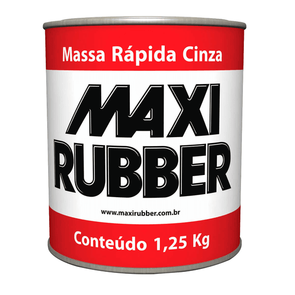 Massa Rápida Cinza 1,250kg - Maxi Rubber