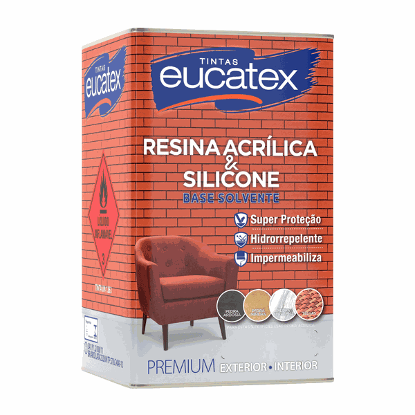 Resina Brilhante Incolor Base Solvente Eucatex 18L 