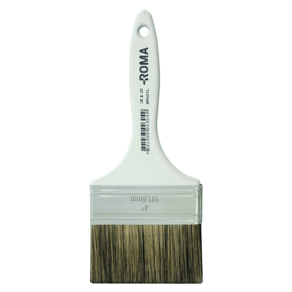 Trincha Média Cerdas Lã Sintética Gris (Escolha Tamanho) - ROMA 