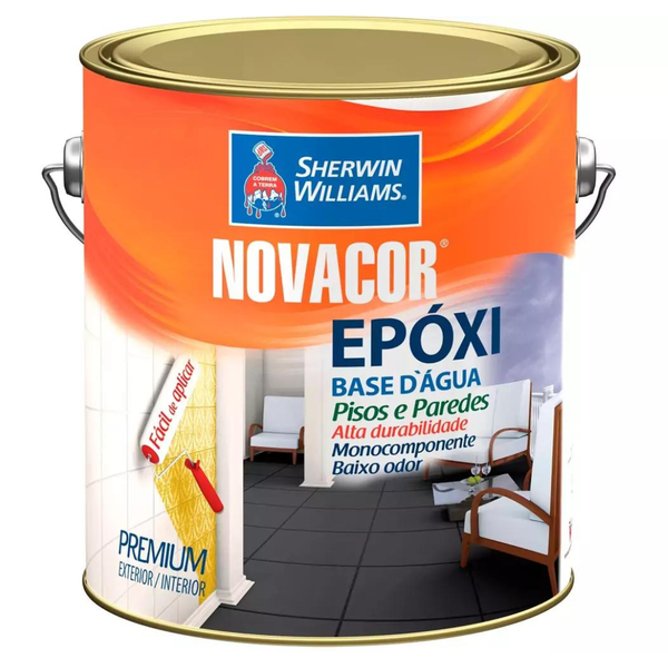 Tinta Epoxi Base D'agua Branco 3,6L NovaCor