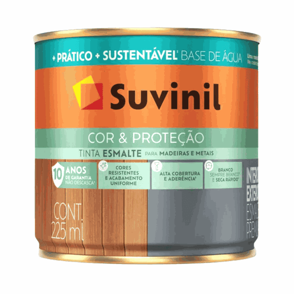 Esmalte Fosco 225ml Cor&Proteção Base Água - SUVINIL