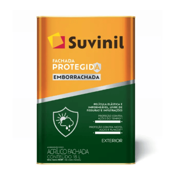 Tinta Acrílica Fosco Branco 18 Litros - FACHADA PROTEGIDA EMBORRACHADA SUVINIL 