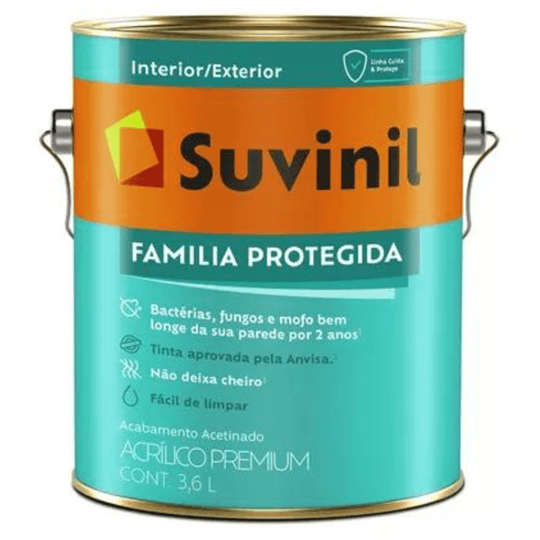 Tinta Acrílica Acetinado Branco Familia Protegida Suvinil 3,6L