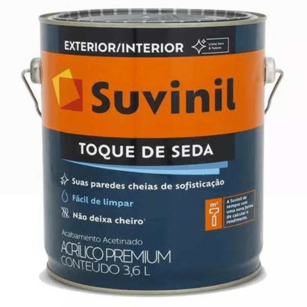 Tinta Acrílica Acetinado Branco Neve Toque Seda Suvinil 3,6L