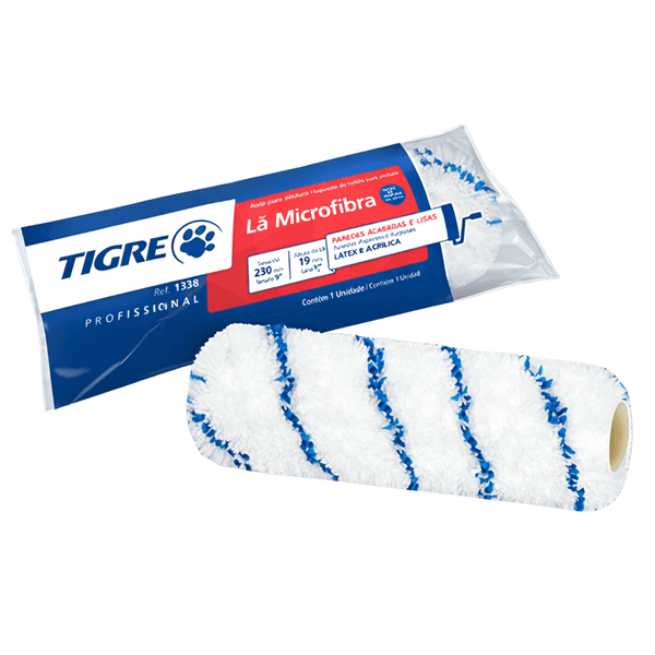 Rolo de Lã Sintética 23cm Microfibra 19mm - TIGRE 