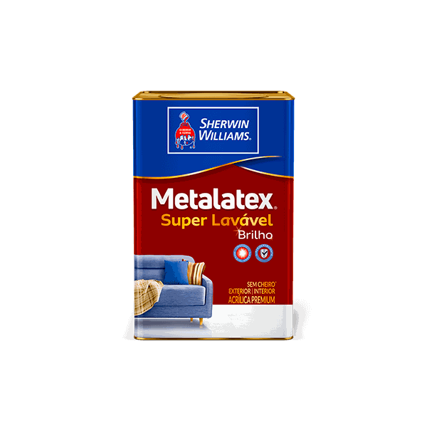 Tinta Acrílica Semibrilho Premium 18 Litros - SHERWIN WILLIAMS - METALATEX - BRILHO PERFEITO 