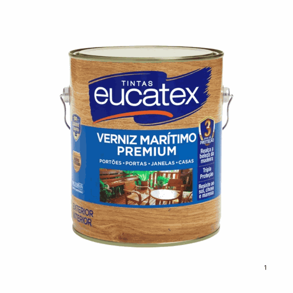Verniz Brilhante Natural Maritimo Eucatex 3,6L 
