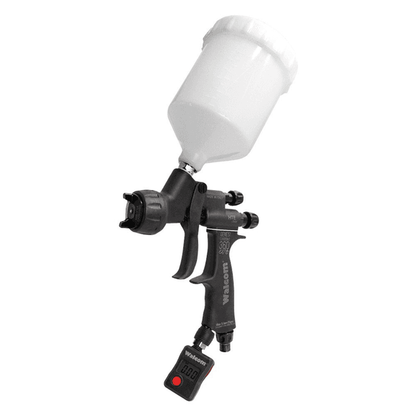 PISTOLA 1,3mm CARBONIO 360° LIGHT HTE CLEAR C/MANÔMETRO DIGITAL - WALCON