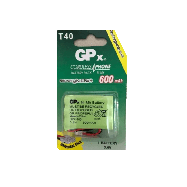 Bateria T40 para Telefone Sem Fio Ni-MH 3,6V 600mah