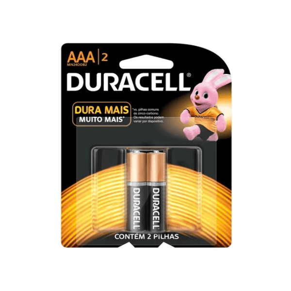 Pilha AAA Alcalina Duracell Cartela c/ 2