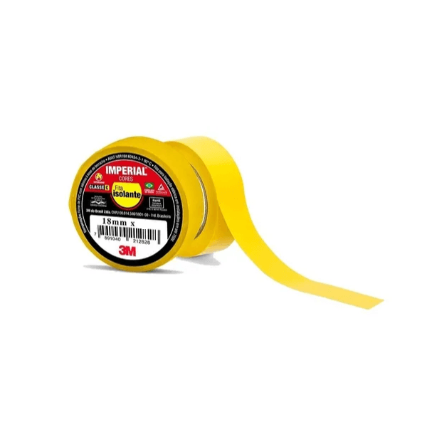 Fita Isolante Amarela 3M Imperial – 18mm x 10Mt