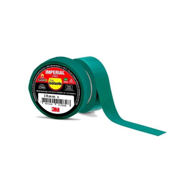 Fita Isolante Verde 3M Imperial – 18mm x 10Mt