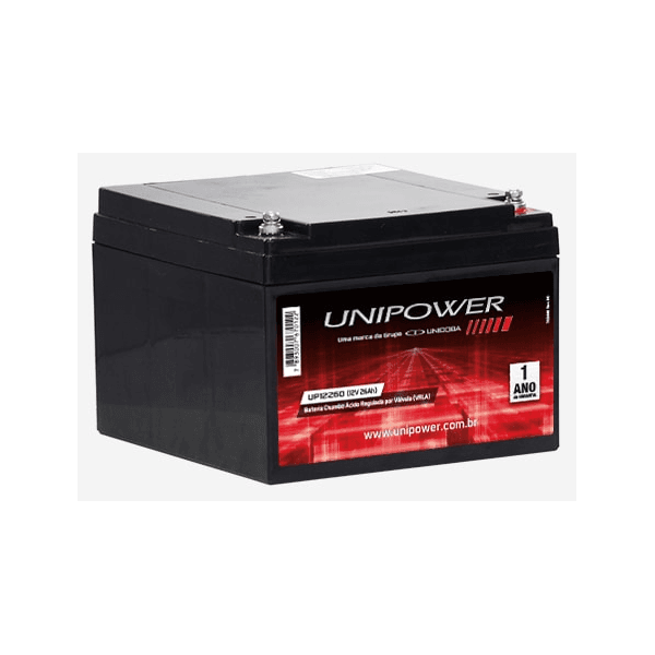 Bateria Estacionária 12V 26Ah UP12260 VRLA UNIPOWER