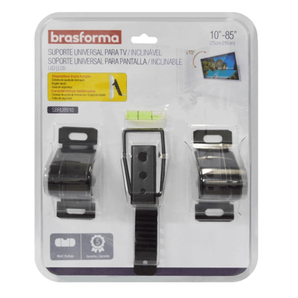 Suporte Inclinável Universal Para Tv 10 A 85 Pol Brasforma SBRUB910