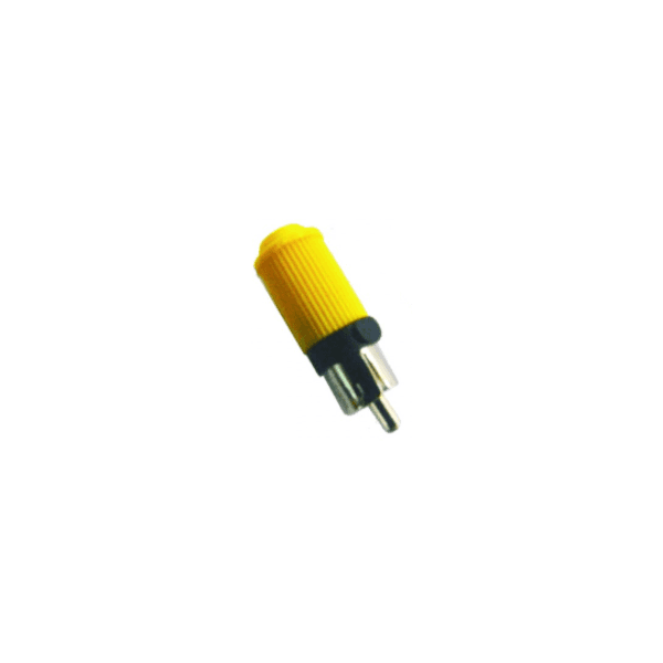 Plug RCA Plástico Amarelo