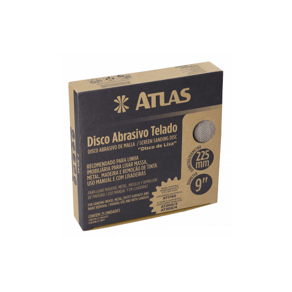 DISCO ABRASIVO TELADO 225 AT14/80 (9 POLEGADAS) ATLAS