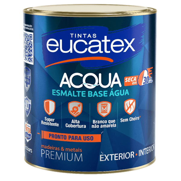 ESMALTE ACQUA FOS BRANCO BASE AGUA 3,6L EUCATEX
