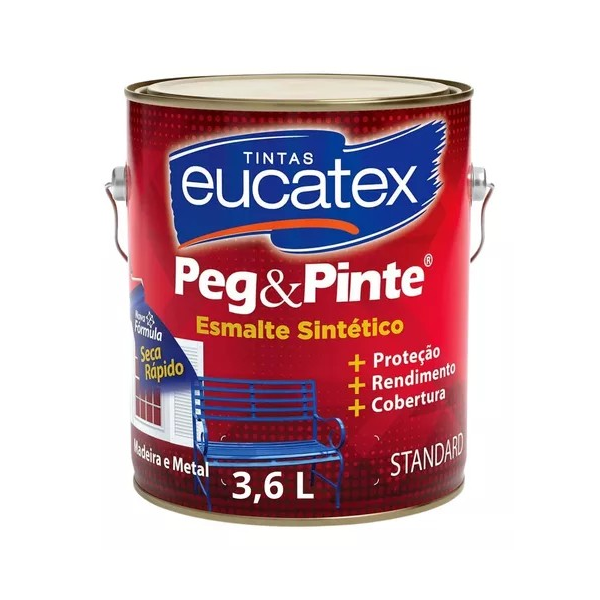 PEG E PINTE ESMALTE BRILHANTE CORES 3,6L EUCATEX