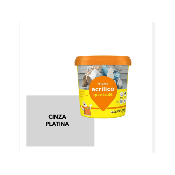 REJUNTE ACRILICO CINZA PLATINA 1KG QUARZOLIT