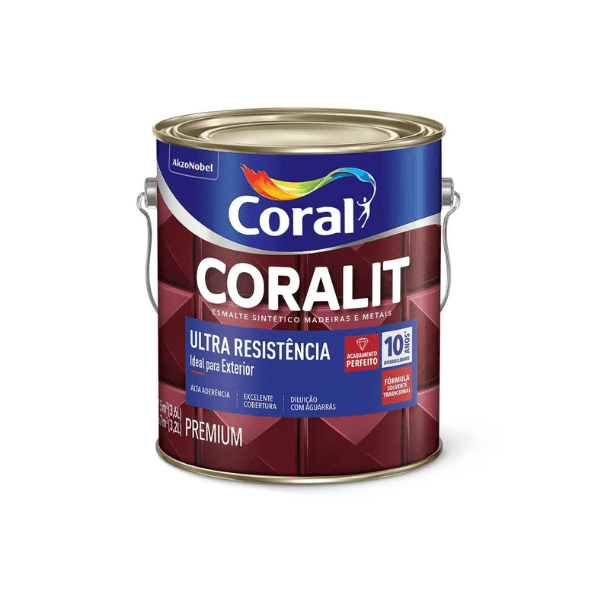 ESMALTE CORALIT ULTRA BRANCO ALTO BRILHO 3,6L