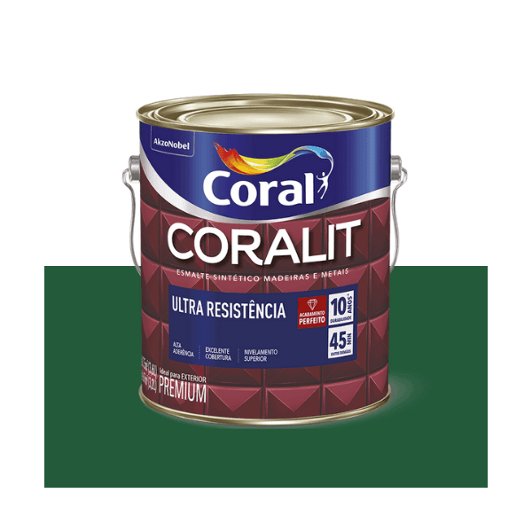 ESMALTE CORALIT ULTRA VERDE COLONIAL ALTO BRILHO 3,6L