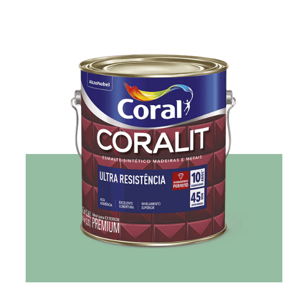 ESMALTE CORALIT ULTRA VERDE NILO ALTO BRILHO 3,6L