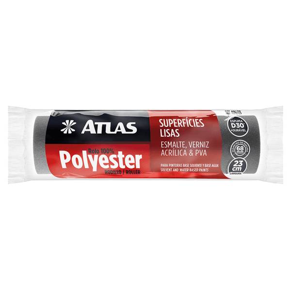 ROLO ESPUMA ATLAS 23CM CINZA REF.406/23