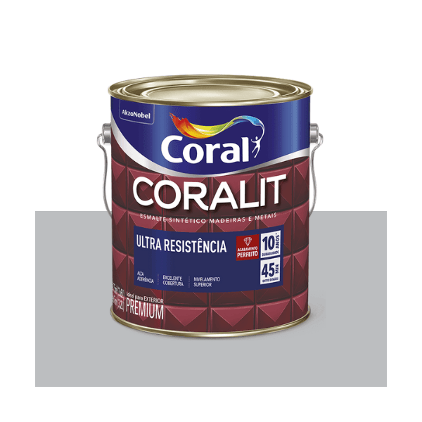 ESMALTE CORALIT ULTRA ALUMINIO ALTO BRILHO 3,6L