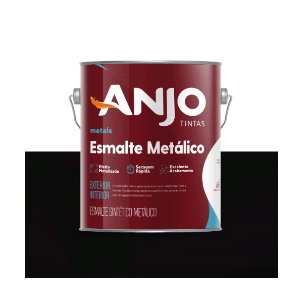 ANJO ESMALTE METALICO PRETO 3,6L