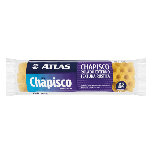 ROLO TEXTURA RUSTICA/CHAPISCO ATLAS 23CM REF.AT110/85