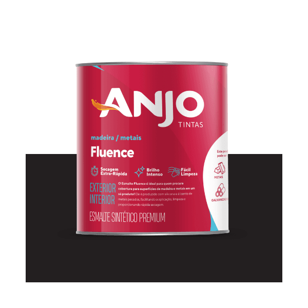 ANJO ESMALTE FLUENCE PRETO BRILHANTE 0,9L
