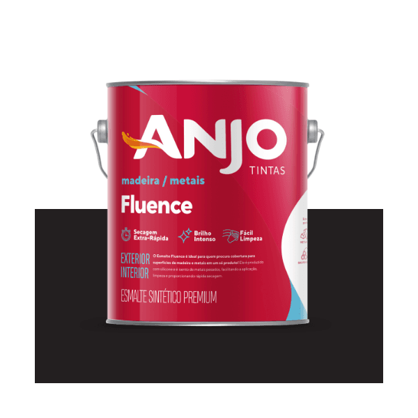ANJO ESMALTE FLUENCE PRETO FOSCO 3,6L