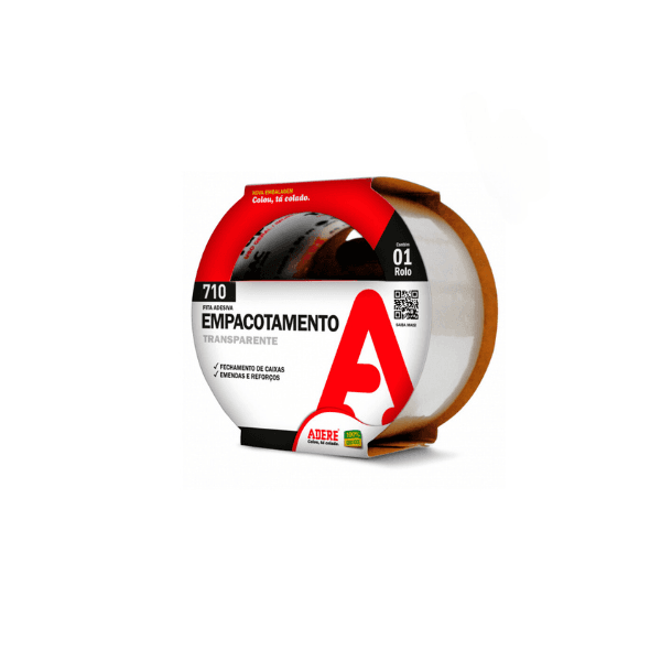 FITA EMPACOTAMENTO TRANSPARENTE 45MM X 40M ADERE