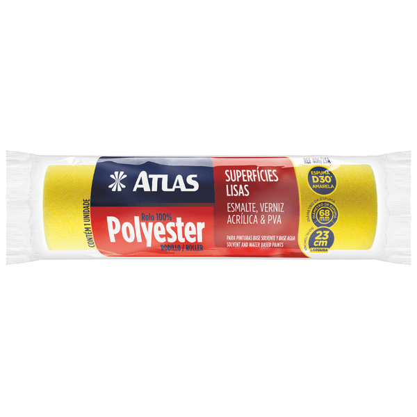 ROLO ESPUMA ATLAS 23CM AMARELO REF.406/23A