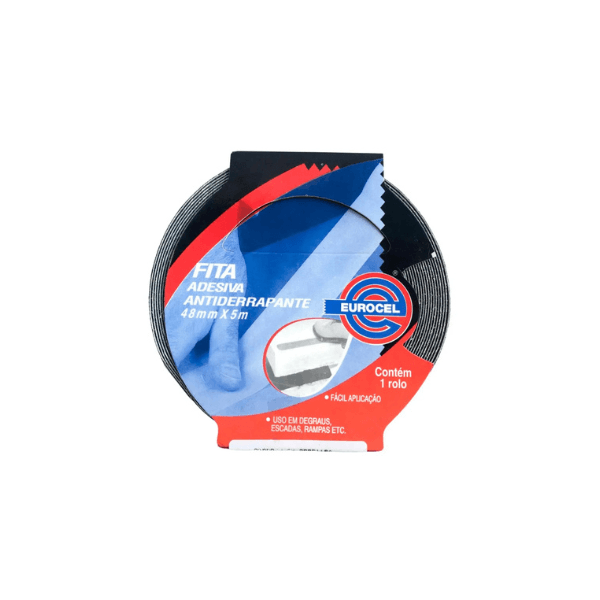 FITA ANTIDERRAPANTE PRETA 48MM X 5M EUROCEL