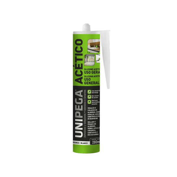 SILICONE ACETICO UNIPEGA BRANCO 280G